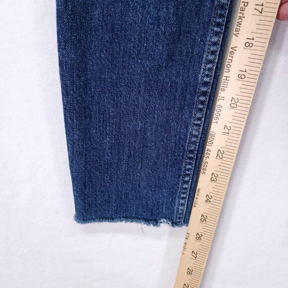 Alice + Olivia AO LA You Look Good Jeans 24 Denim Blue Stretch Tapered Leg - Picture 5 of 15